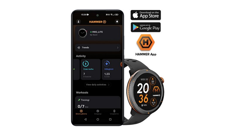 HAMMER Watch 2 Lite - aplikacja hammer app