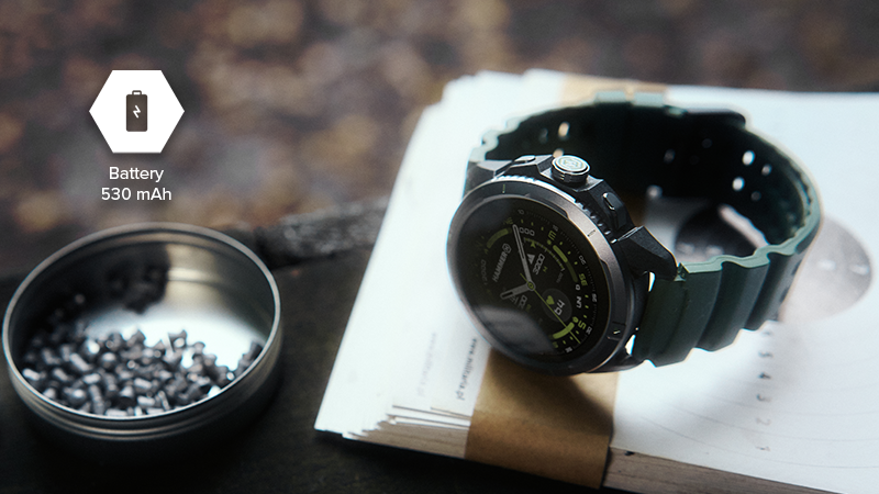 HAMMER Watch 2 Military Edition - długa praca na baterii