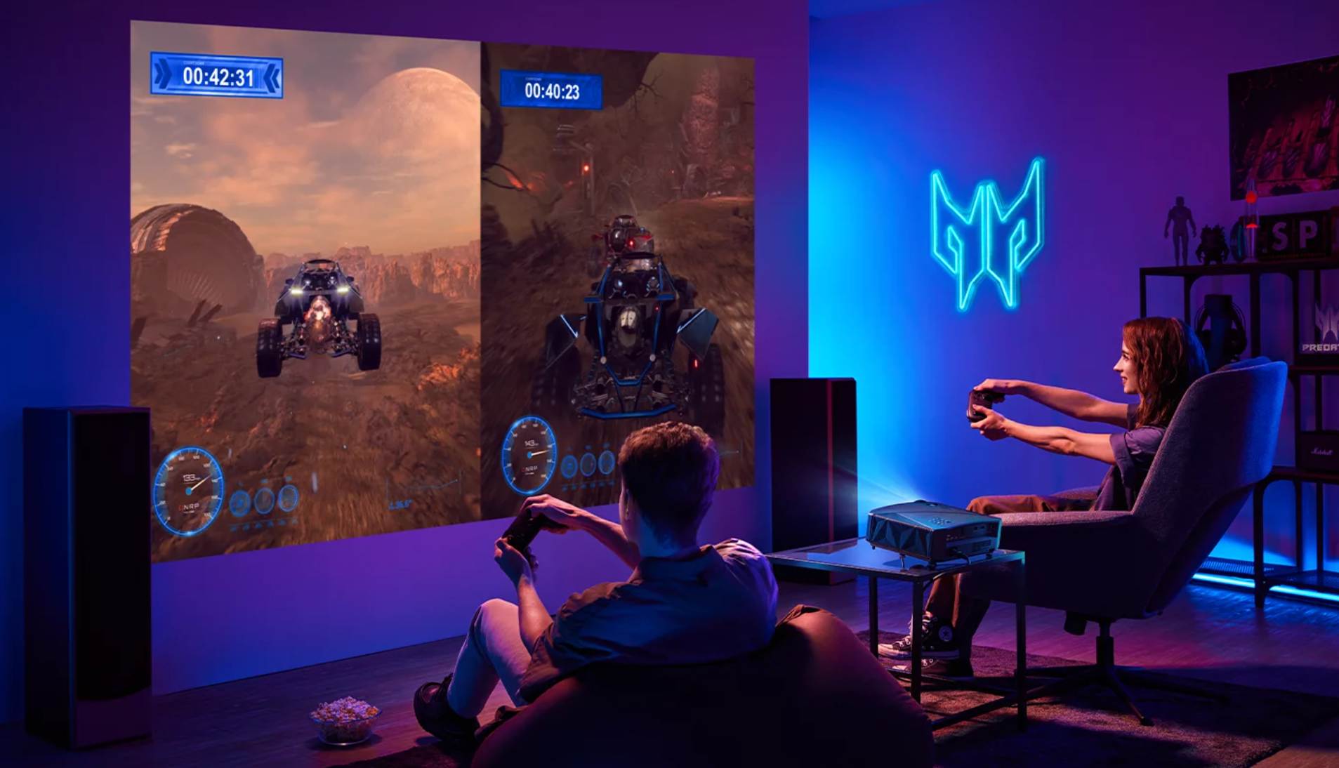Duży obraz wyświetlania z projektora 4K