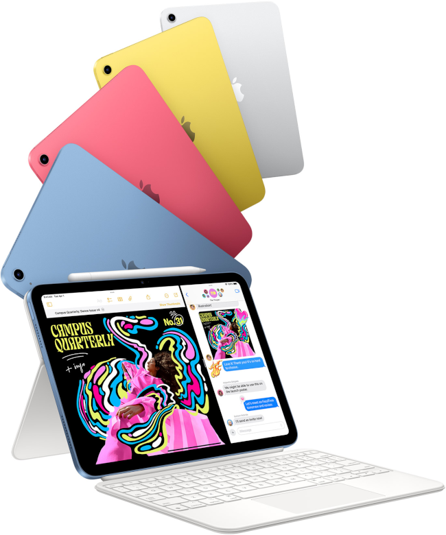 iPad 11″ 11. generacji – smukła konstrukcja i ekran Liquid Retina widoczne z przodu