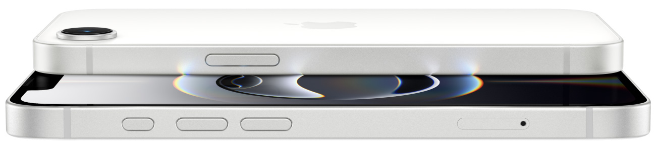 Apple iPhone 16e – ujęcie frontu i tyłu smartfona