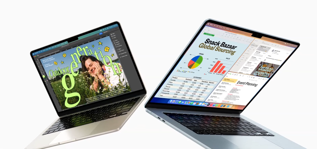 MacBook Air 13 M4 — ultracienka obudowa z aluminium pochodzącego z recyklingu