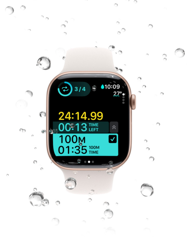 Apple Watch Series 10 – czujniki do pływania: temperatura wody i głębokość