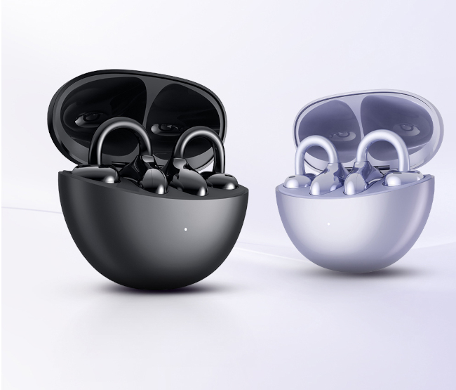 HONOR CHOICE Earbuds Clip — otwarte słuchawki TWS w etui, prezentacja produktu z przodu