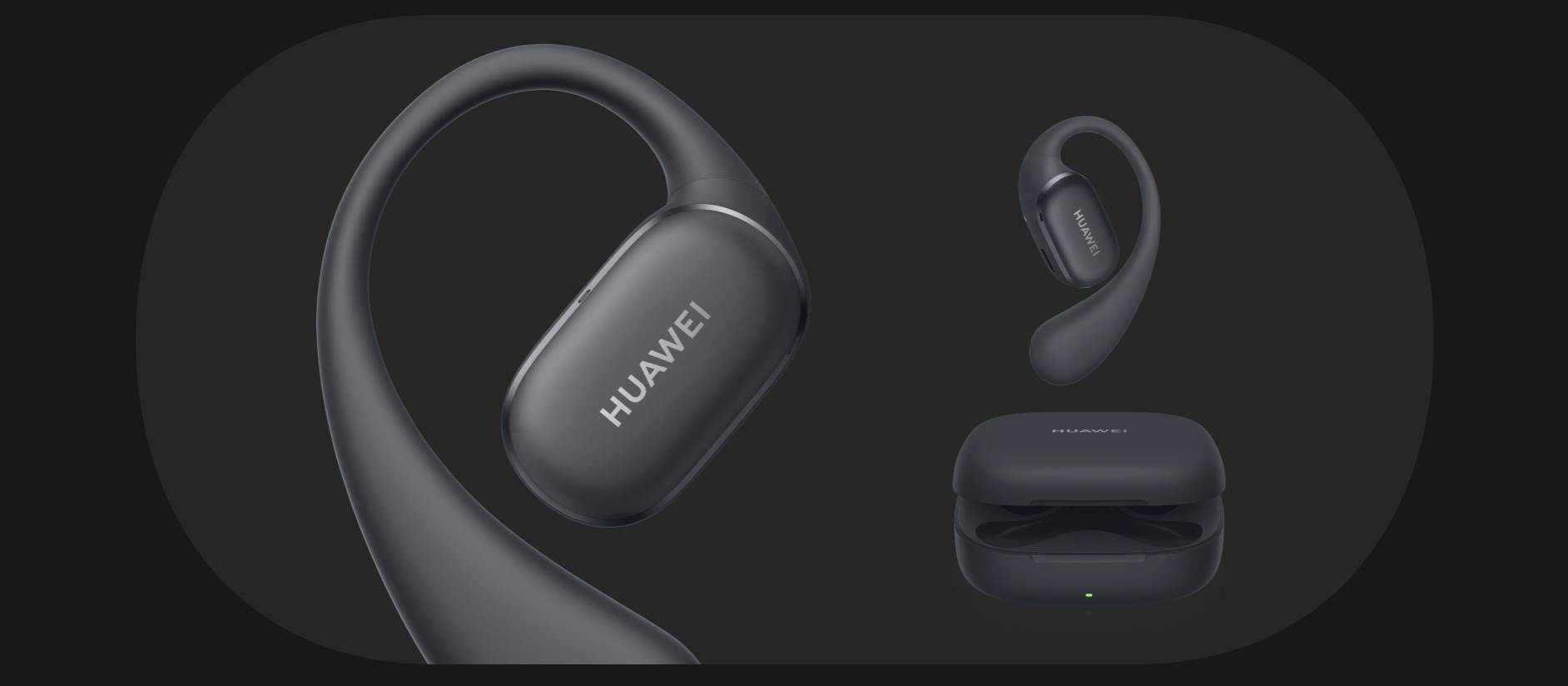 Czarne słuchawki Huawei