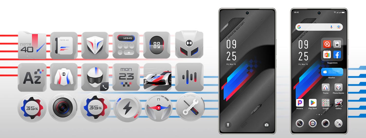 NOTE 40 Racing Edition theme