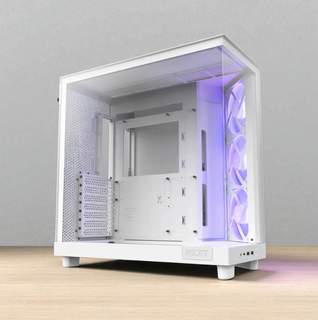 Biała obudowa RGB PC