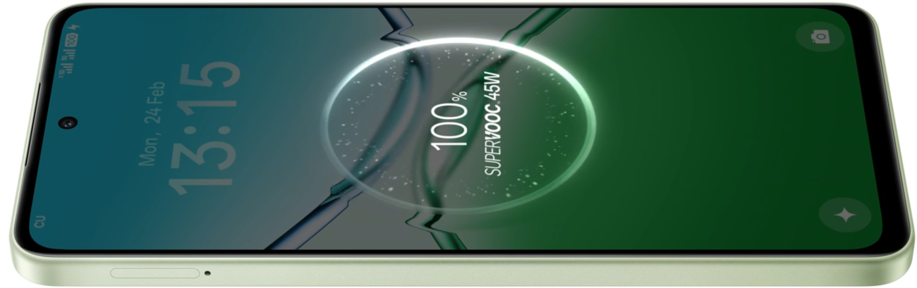 Animacja szybkiego ładowania SUPERVOOC w OPPO A5 Pro 5G