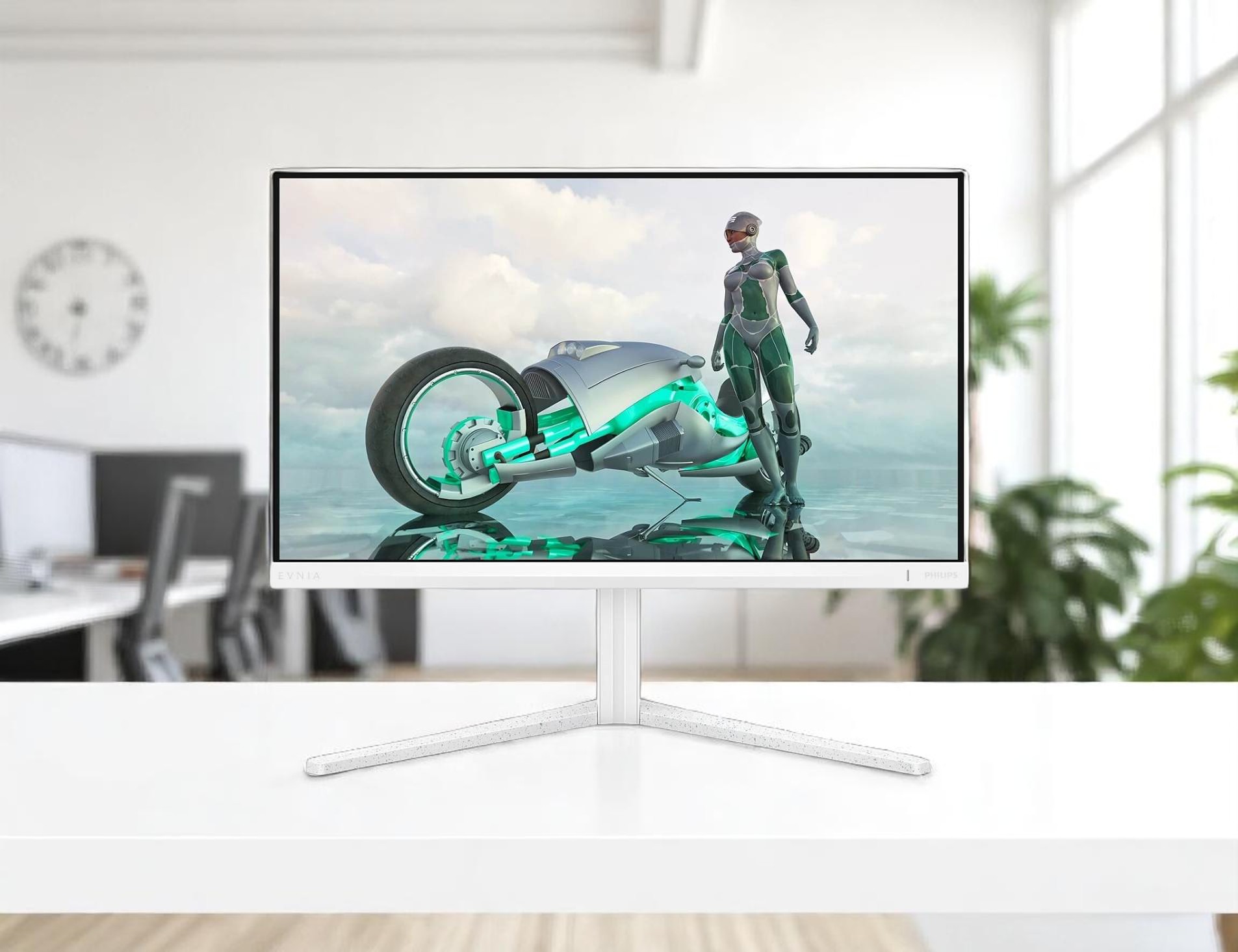 Biały monitor Philips