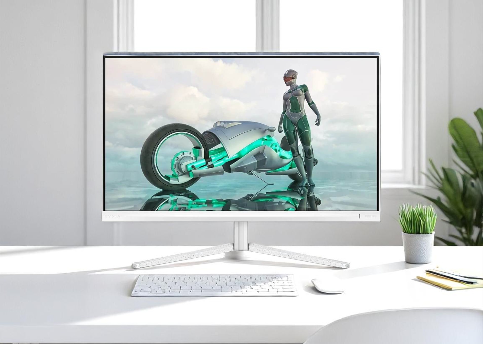 Biały monitor Philips