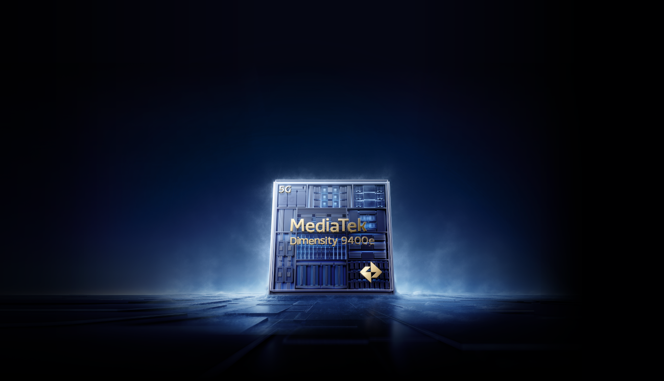 Schemat procesora Dimensity 9400E i pamięci RAM w realme GT 7
