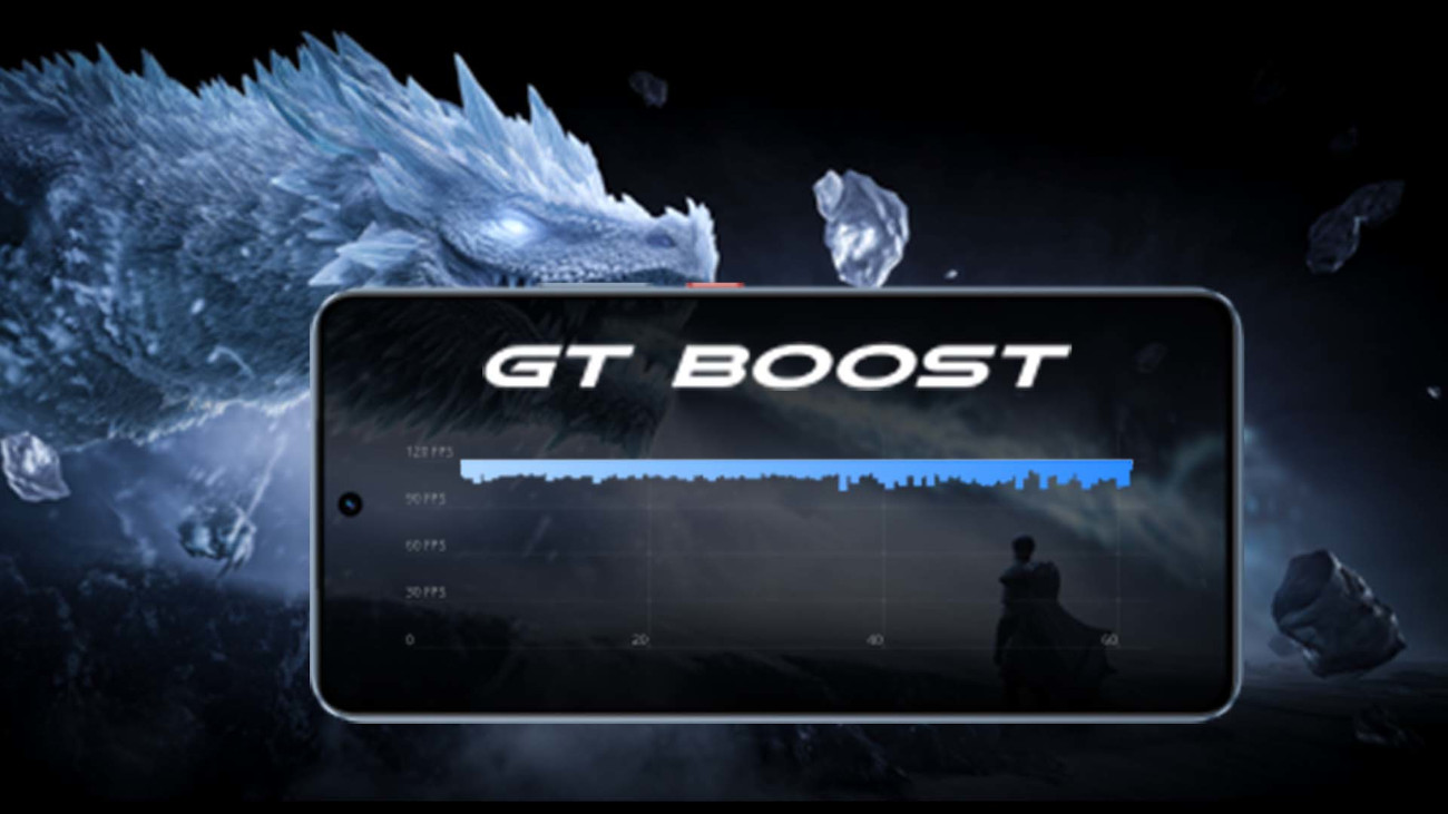 Logo GT Boost na tle dynamicznej rozgrywki