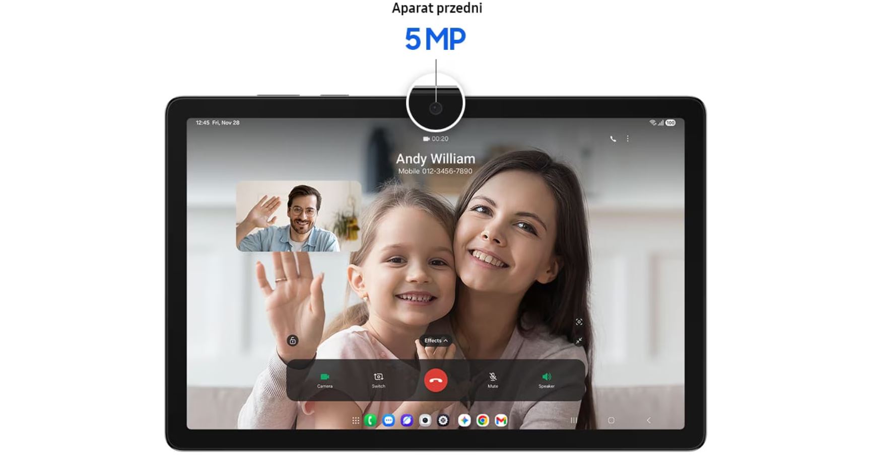Animacja Quick Share działająca na Galaxy Tab A11+