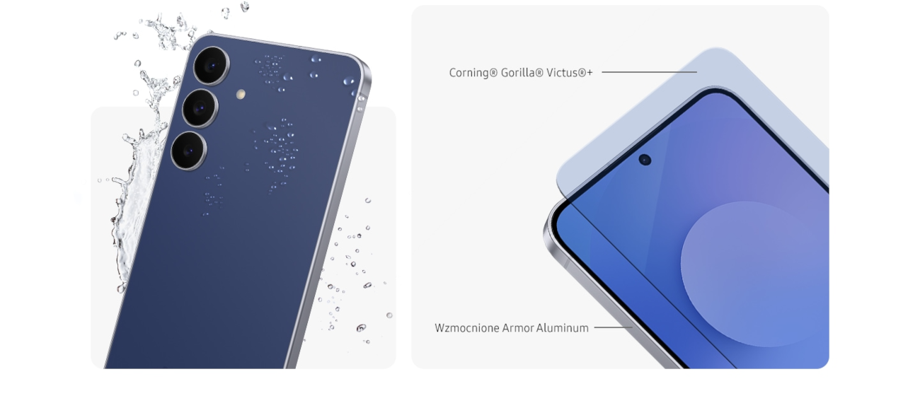 Samsung Galaxy S25 FE — szkło Corning Gorilla Glass Victus+ i ramka Armor Aluminum, wodoszczelność IP68
