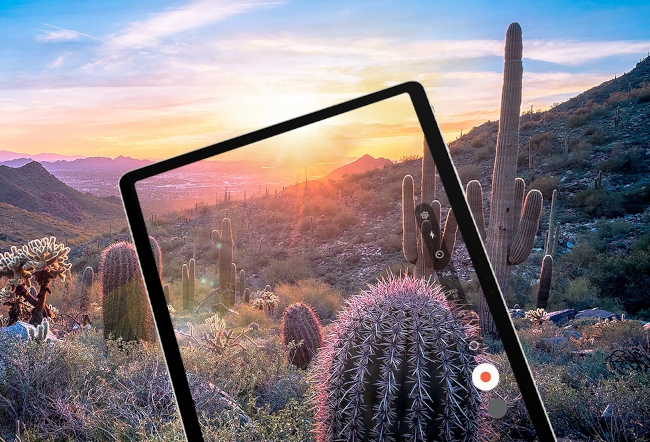 Galaxy Tab S9 używany na tarasie w słoneczny dzień