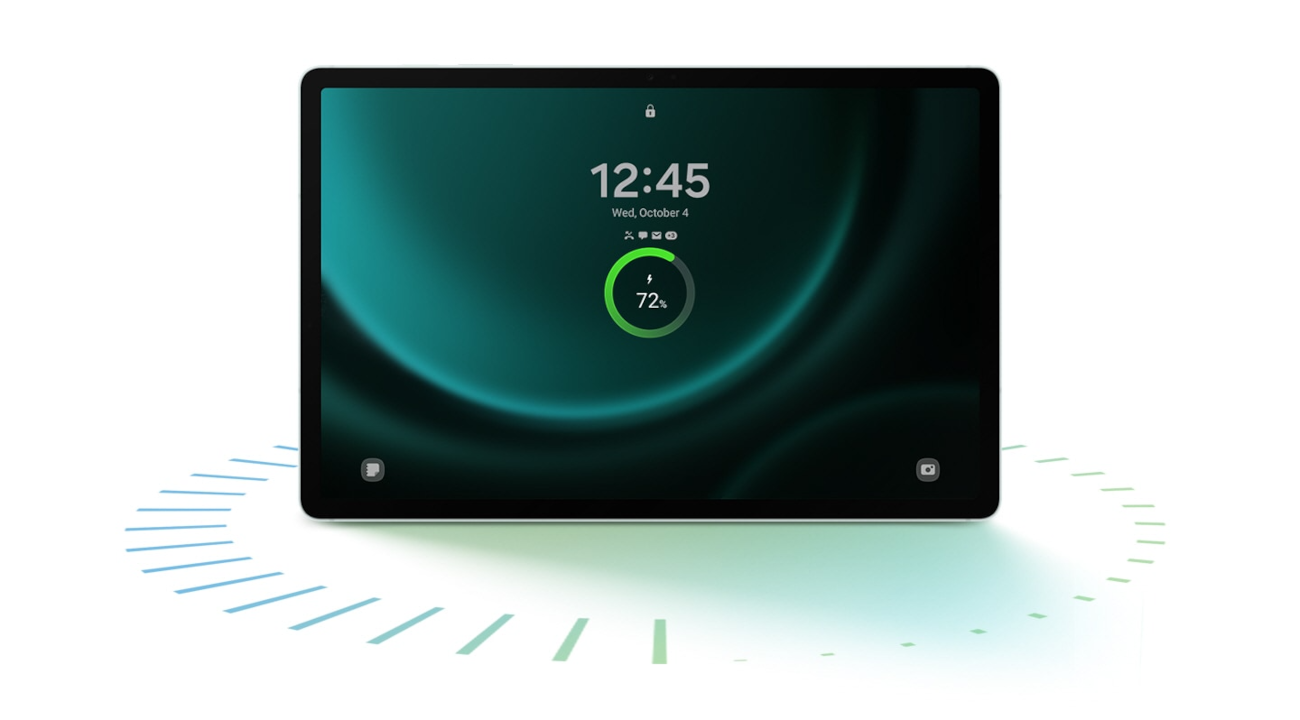 Galaxy Tab S9 FE działający jako powerbank dla telefonu Galaxy