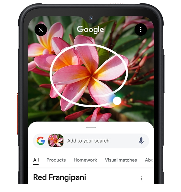 Galaxy XCover7 Pro — funkcja Zakreśl, by wyszukać zintegrowana z wyszukiwarką Google