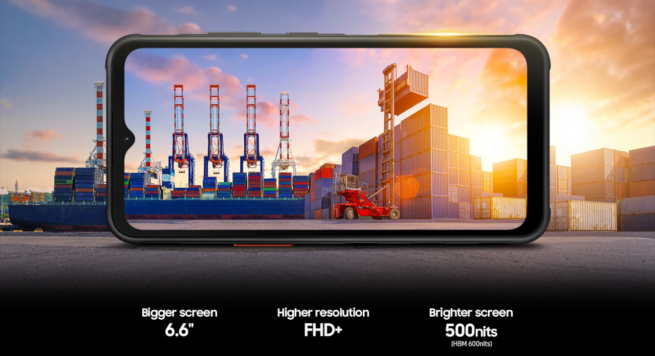 Samsung Galaxy XCover7 — wyświetlacz FHD+ 6,6 cala z jasnością do 500 nitów