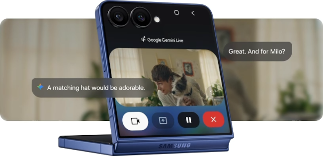 Galaxy Z Flip7 — Google Gemini dostępne bezpośrednio w oknie FlexWindow