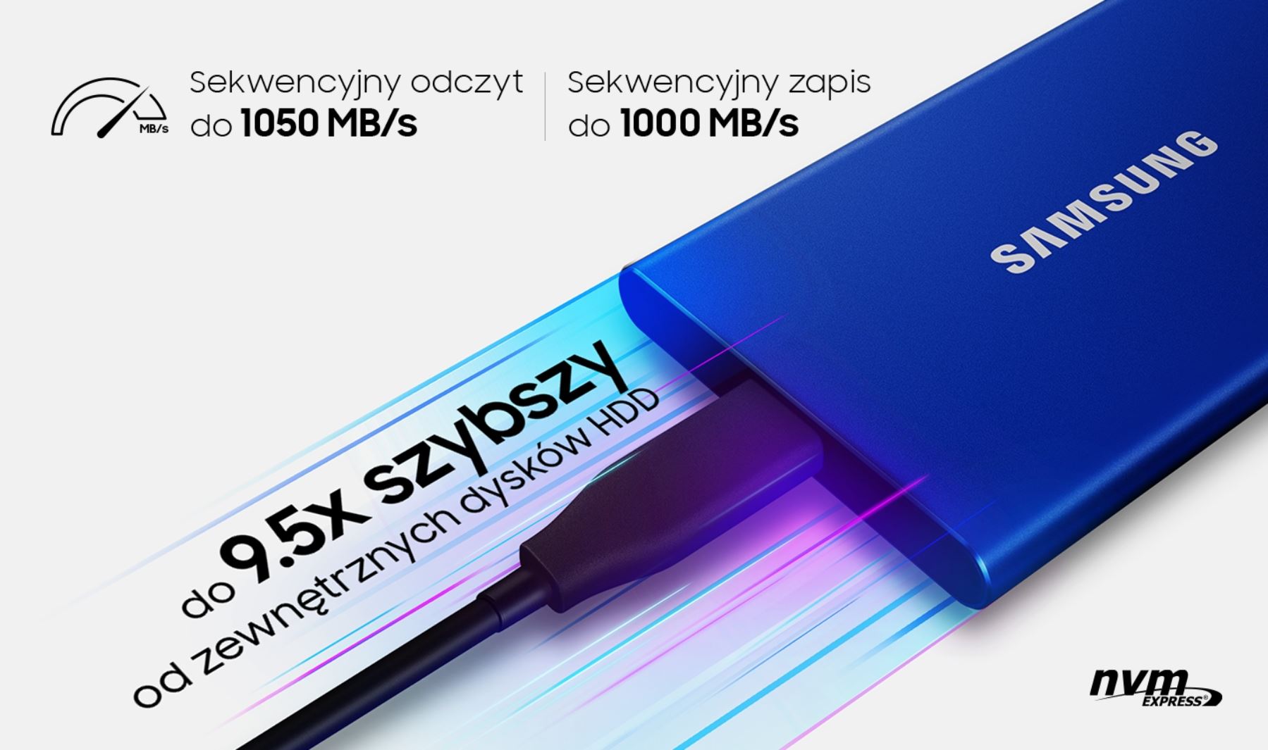 Prędkośi odczytu i zapisu do 1050/1000 MB/s