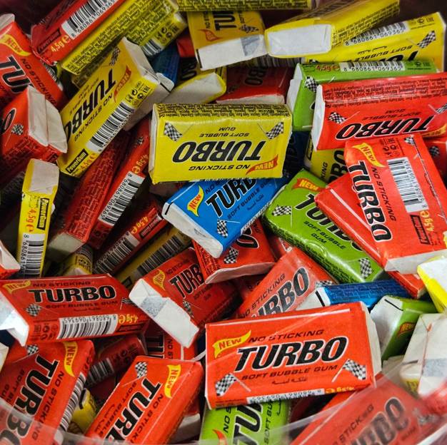 Popularność gum Turbo