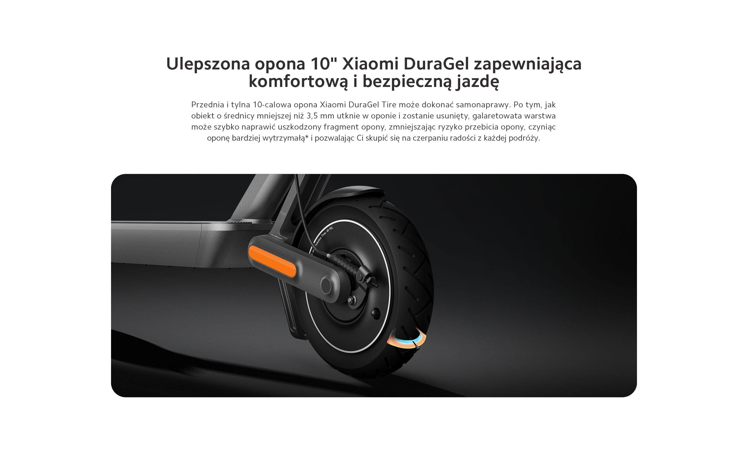 Xiaomi Electric Scooter 4 Ultra - Ulepszone opony DuraGel